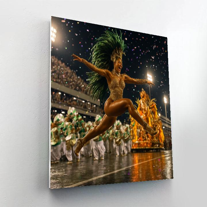 Rio Carnival Samba Procession Number painting