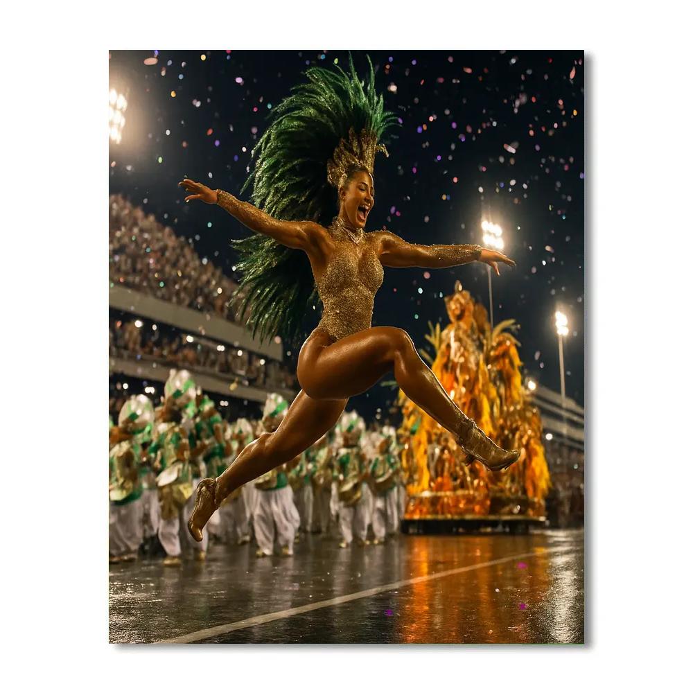 Rio Carnival Samba Procession Number painting