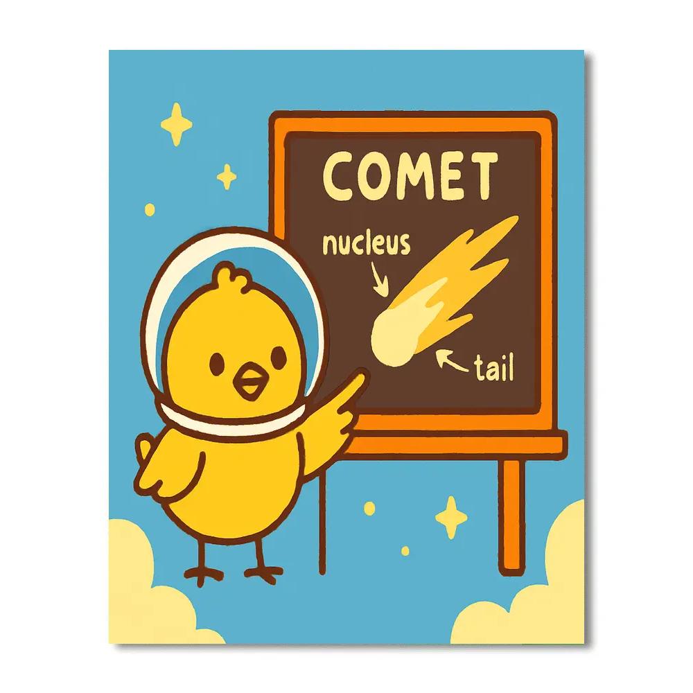 Comet Classroom Chick paint by number