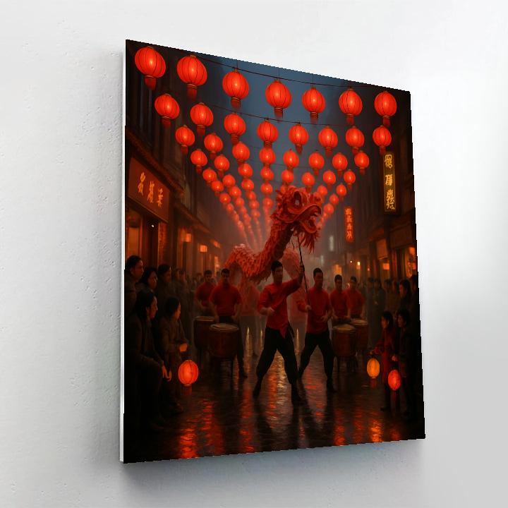 Chinese New Year Lantern Parade paint by color
