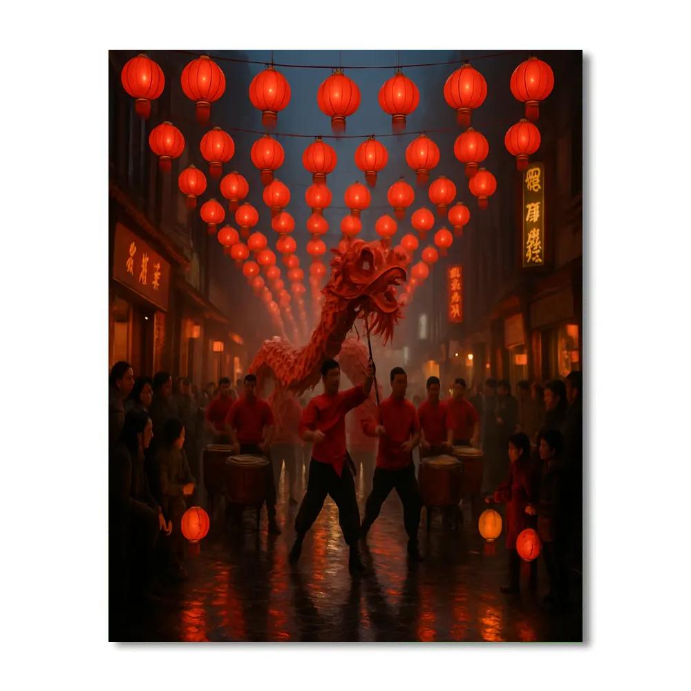 Chinese New Year Lantern Parade paint by color