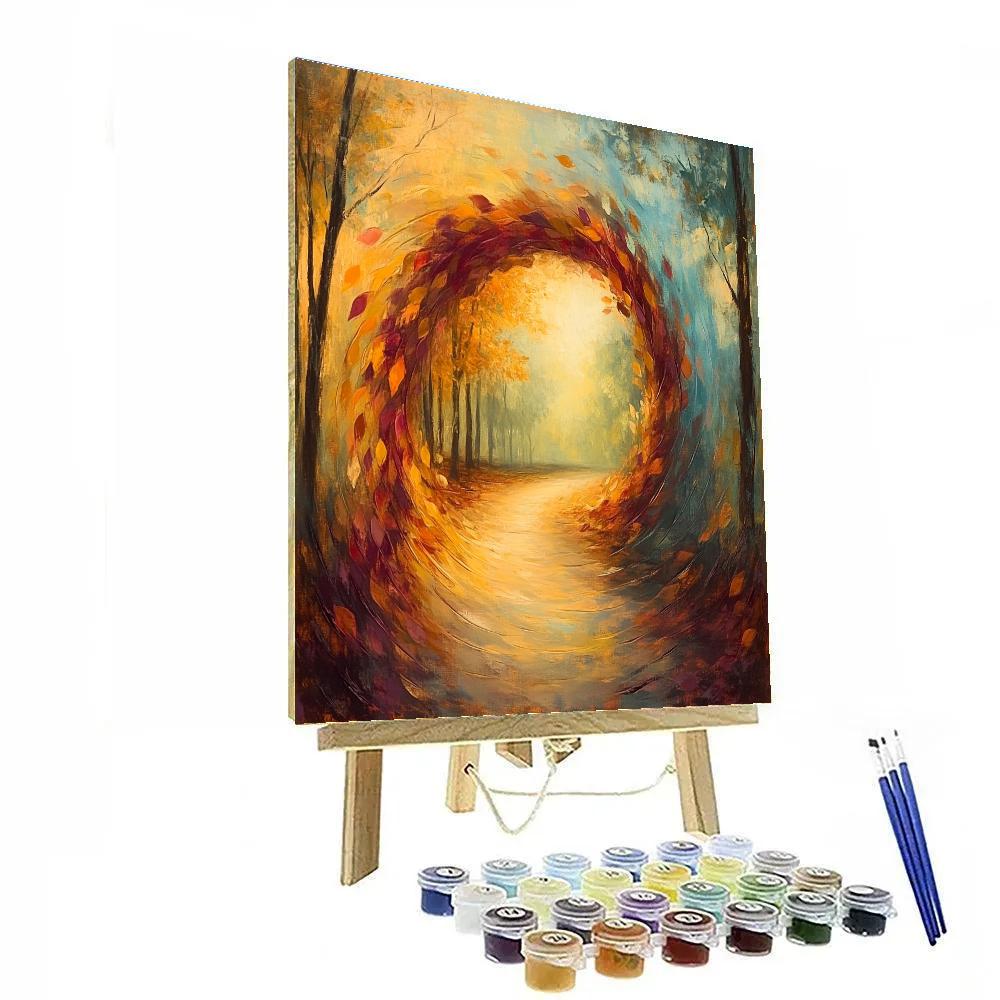 Edgar Degas Inspired Ballet Of Falling Leaves paint by number