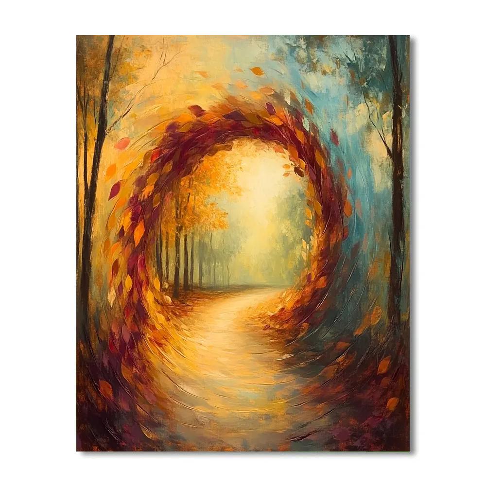 Edgar Degas Inspired Ballet Of Falling Leaves paint by number