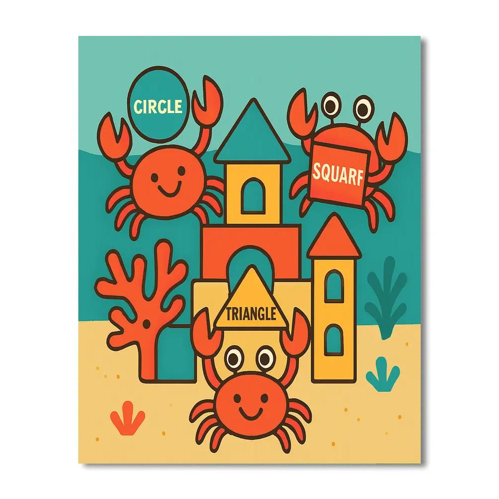 Coral Castle Crab Crew DIY paint by numbers
