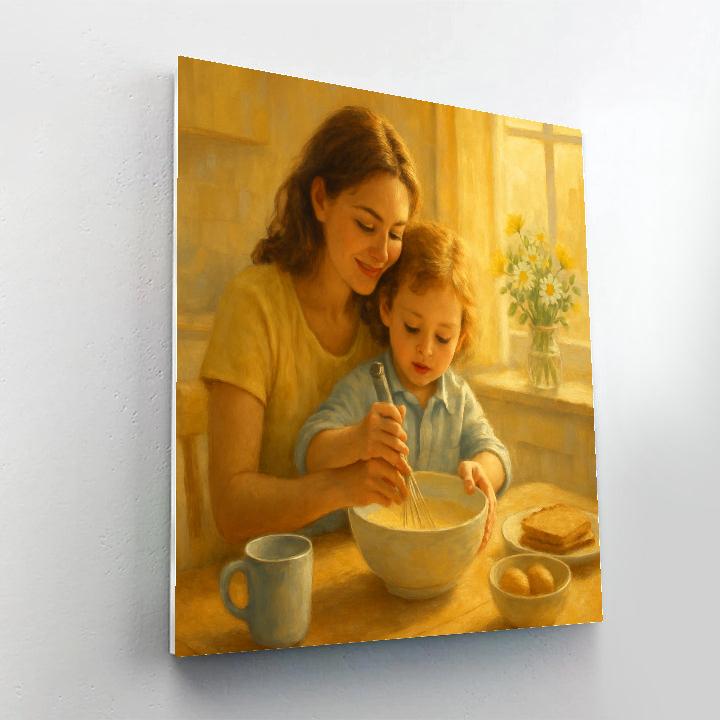 Morning Joy With Mom paint by number