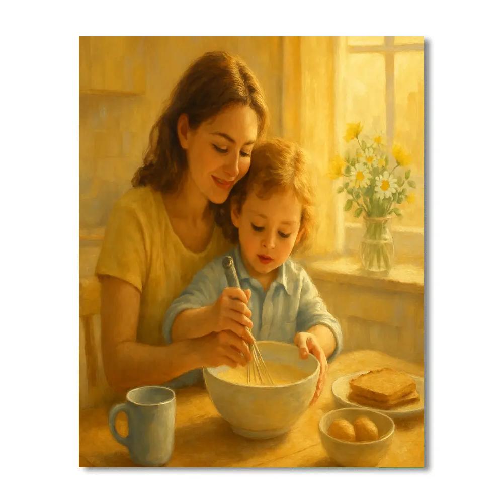 Morning Joy With Mom paint by number