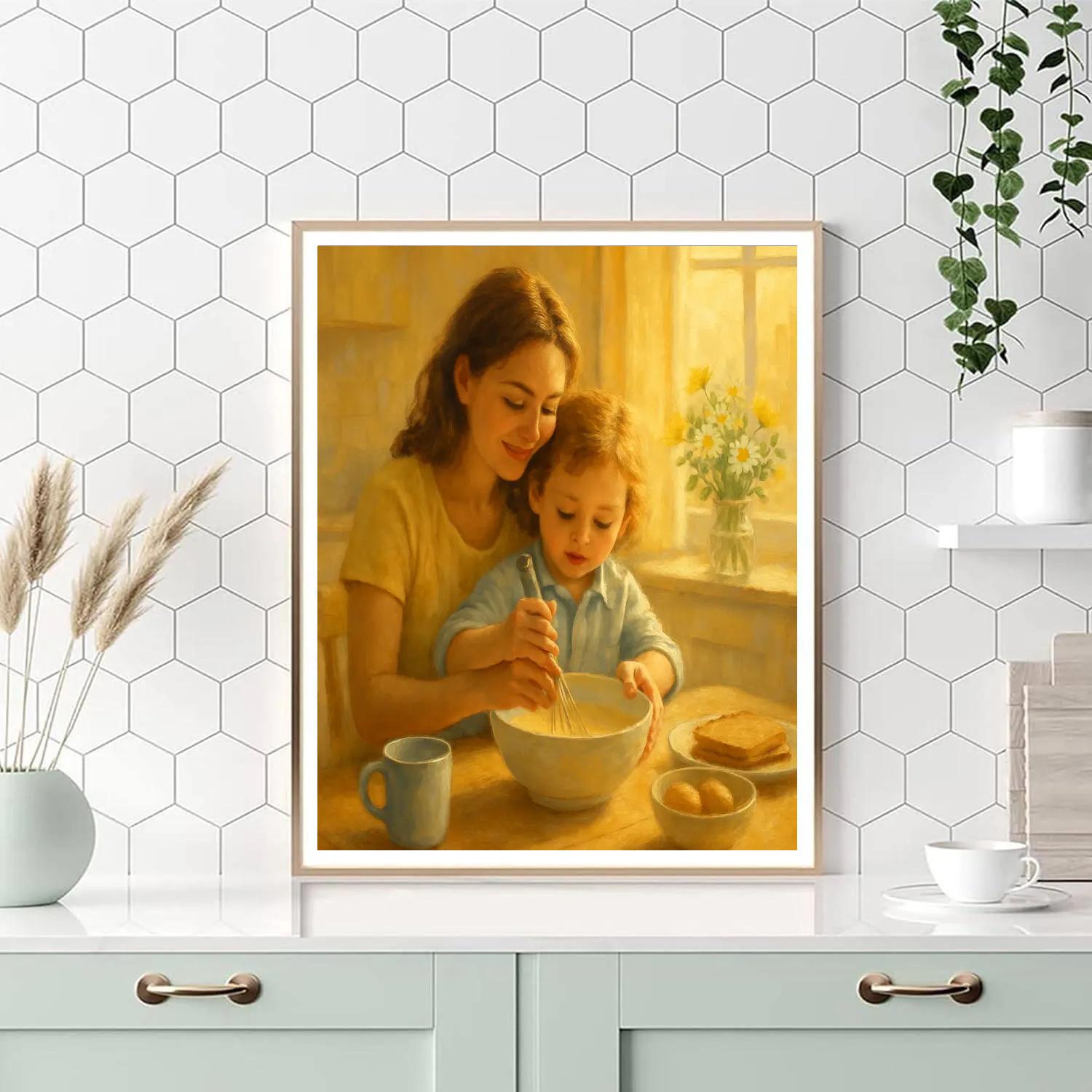 Morning Joy With Mom paint by number