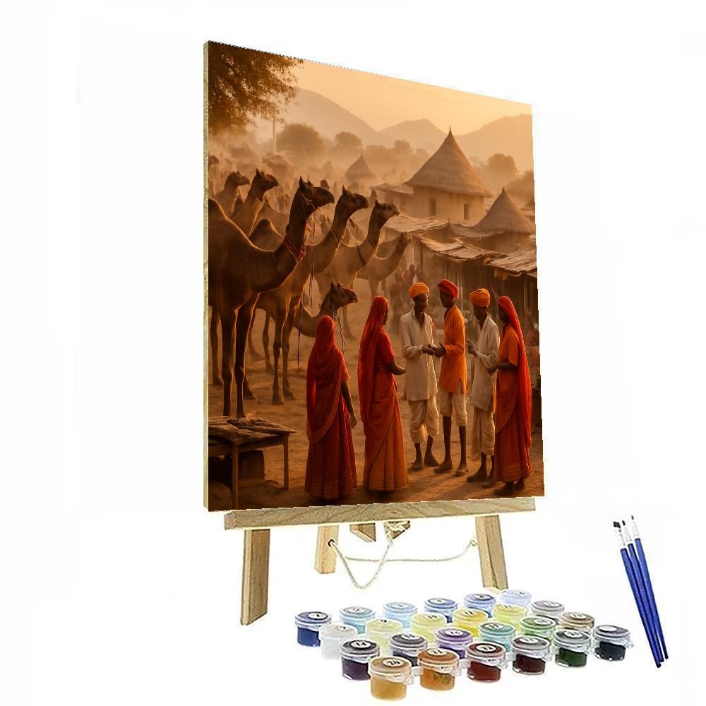 Pushkar Camel Fair At Dawn Paint by numbers art