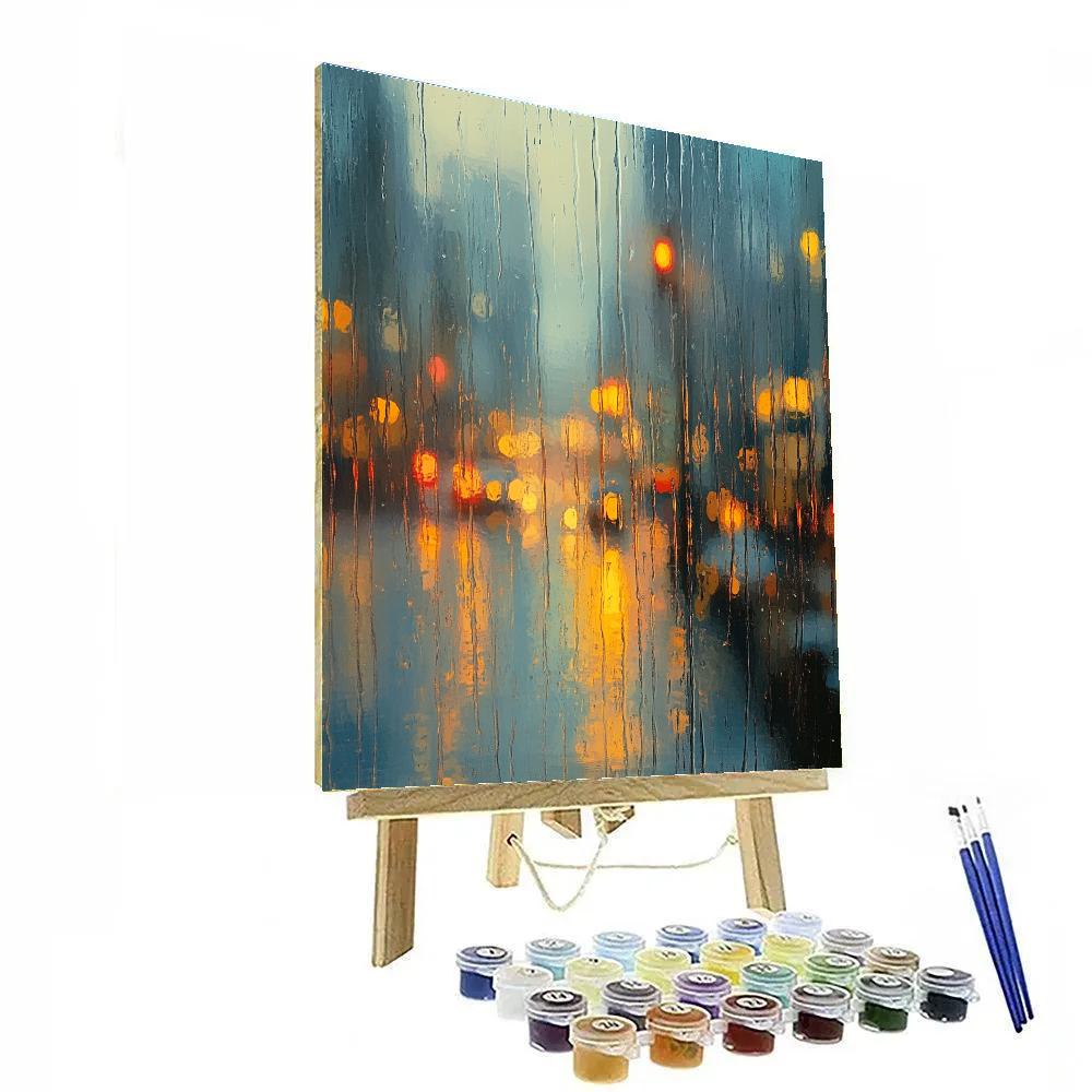 Edgar Degas Inspired Echoes Of A Rainy Window paint by color