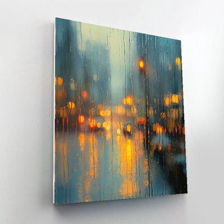 Edgar Degas Inspired Echoes Of A Rainy Window paint by color