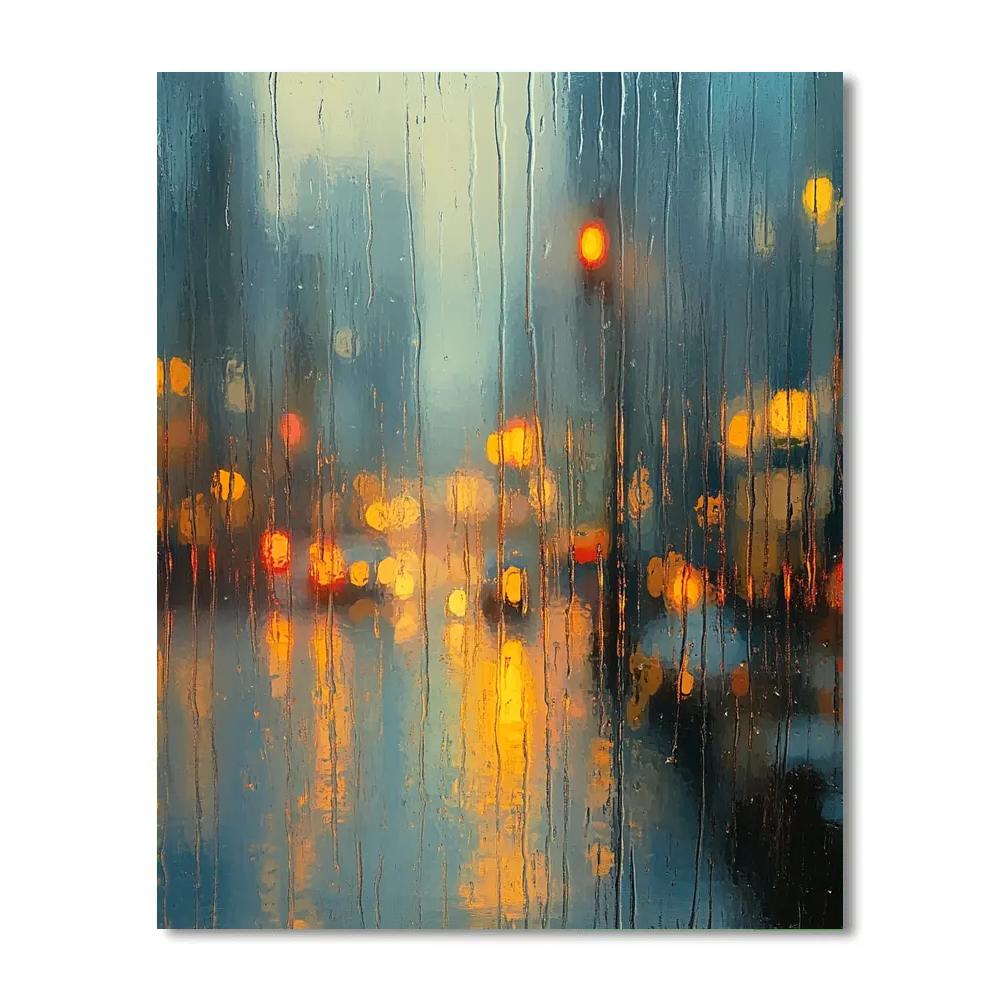 Edgar Degas Inspired Echoes Of A Rainy Window paint by color