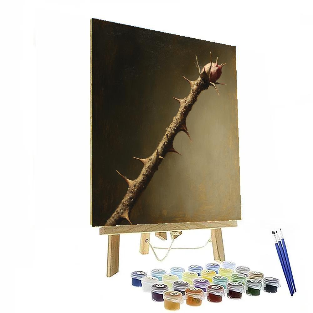 Caravaggio Inspired Rose Thorn paint by numbers