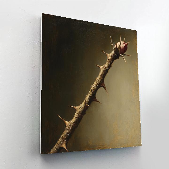 Caravaggio Inspired Rose Thorn paint by numbers