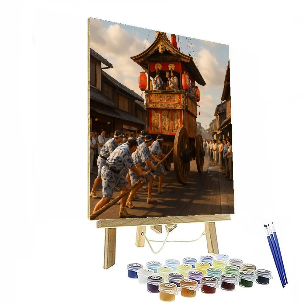 Gion Matsuri Hoko On Karasuma Street Painting by numbers kit