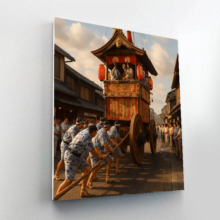 Gion Matsuri Hoko On Karasuma Street Painting by numbers kit