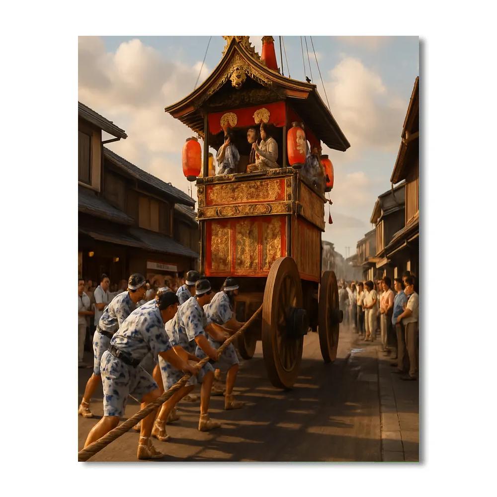 Gion Matsuri Hoko On Karasuma Street Painting by numbers kit