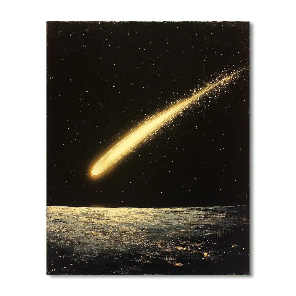 Caravaggio Inspired Comet Trail paint by numbers