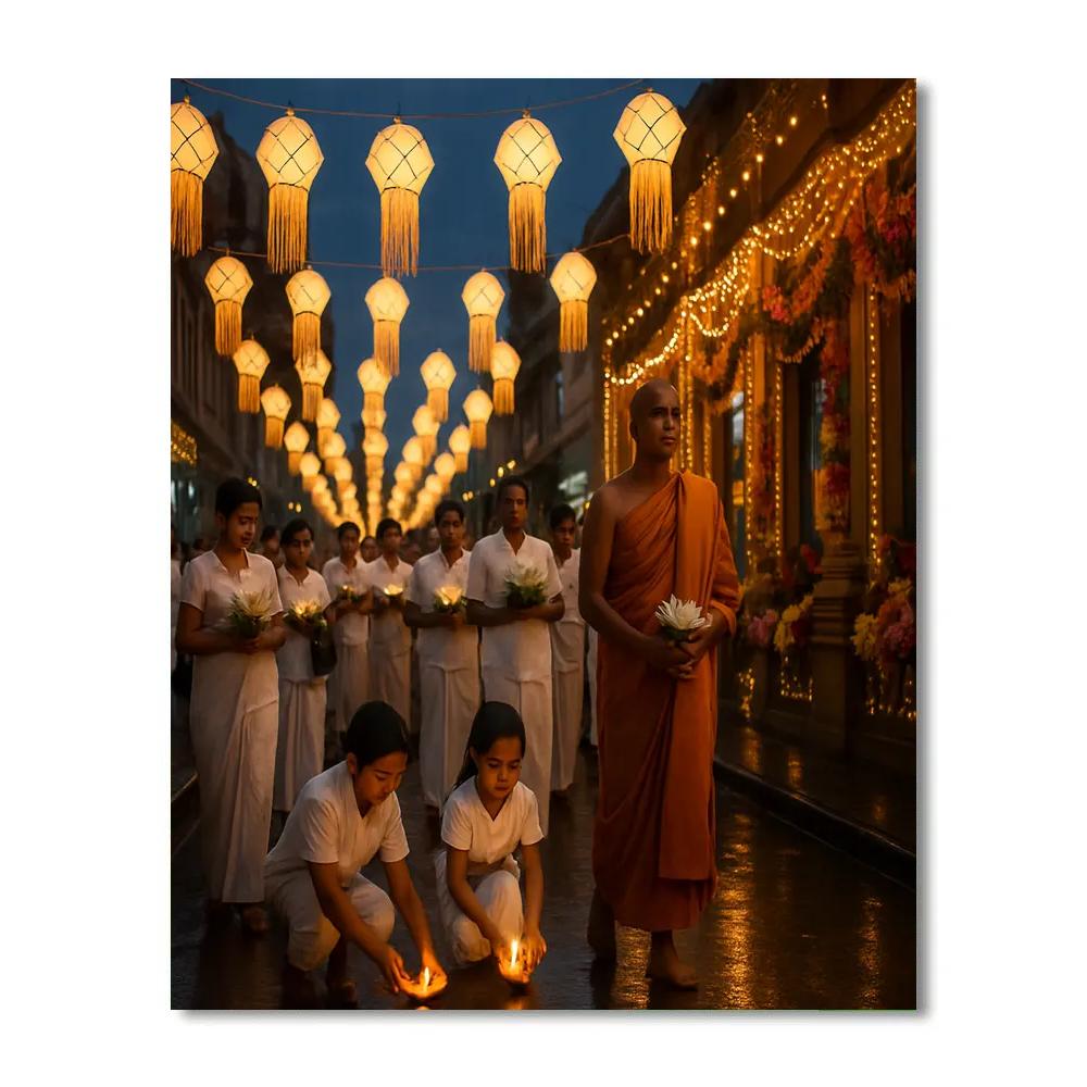 Vesak Lantern Procession In Colombo paint by numbers