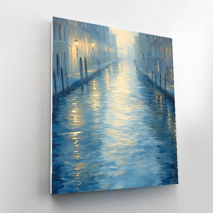 Edgar Degas Inspired Paper Boats On A City Canal Number painting