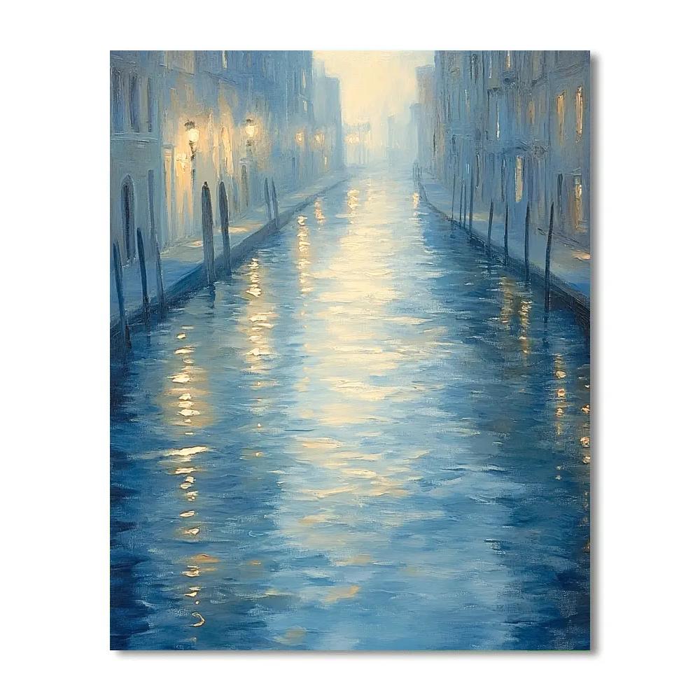 Edgar Degas Inspired Paper Boats On A City Canal Number painting