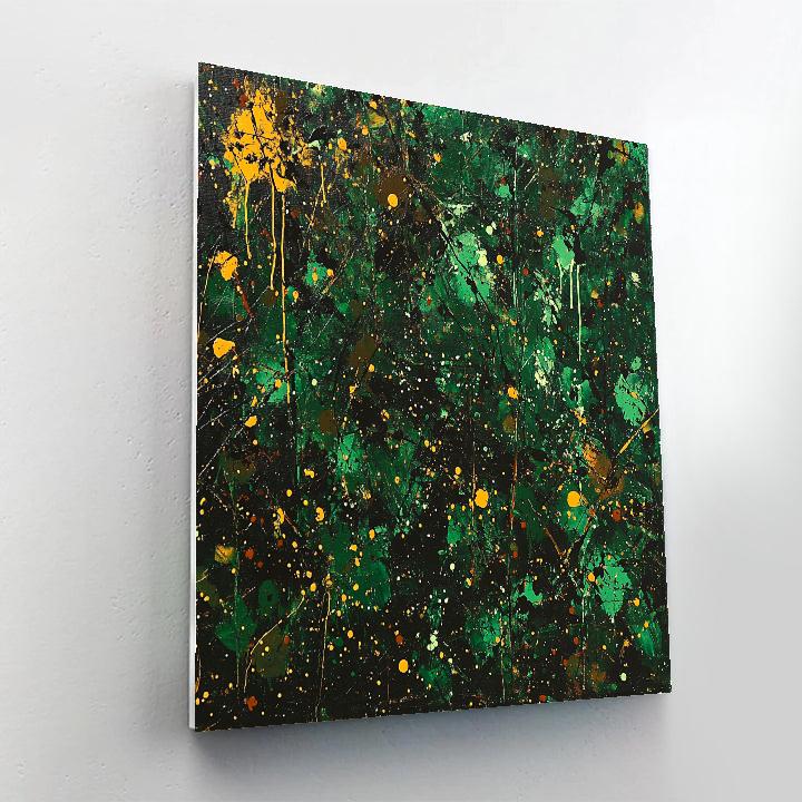 Jackson Pollock Inspired Rainforest Energy paint by number