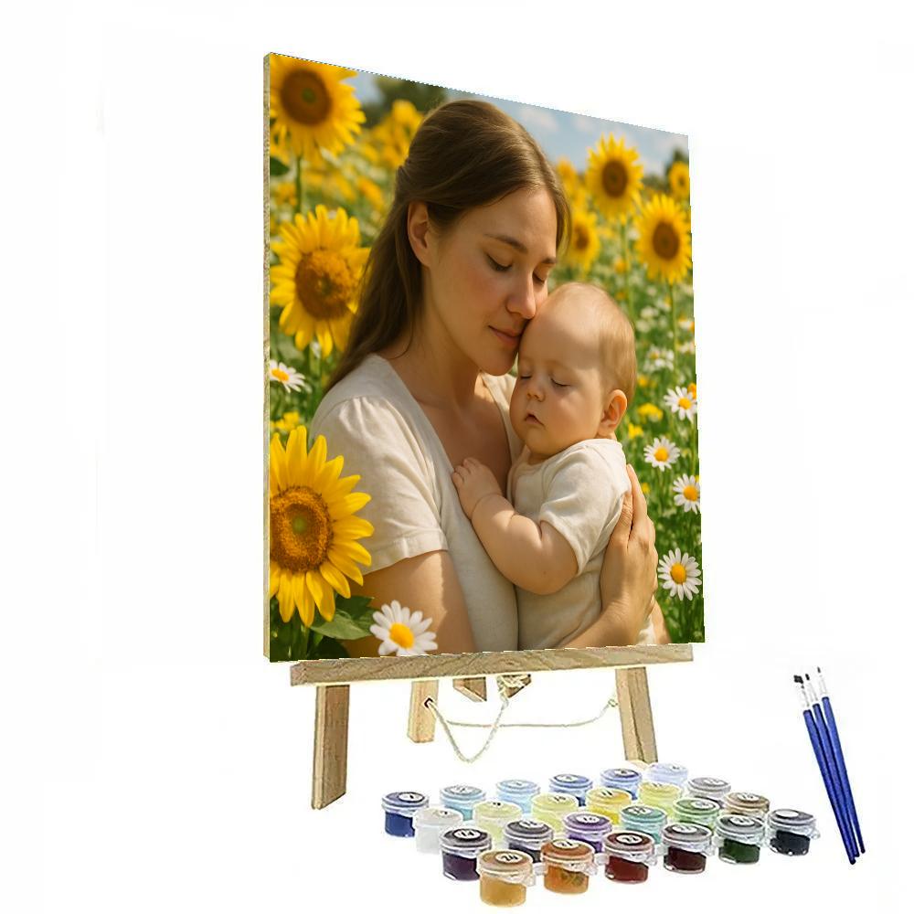 Cradled In Garden Blossoms Painting by numbers kit