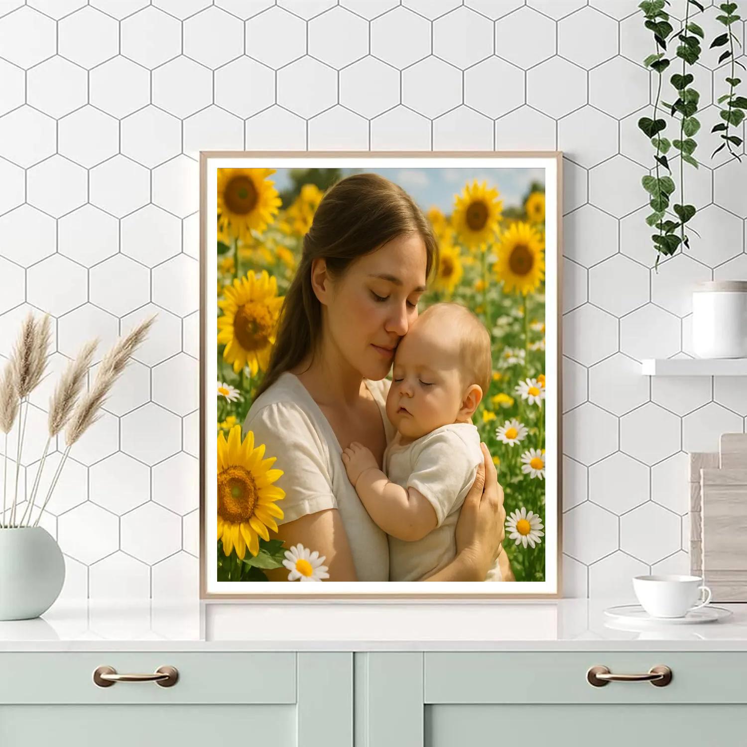 Cradled In Garden Blossoms Painting by numbers kit