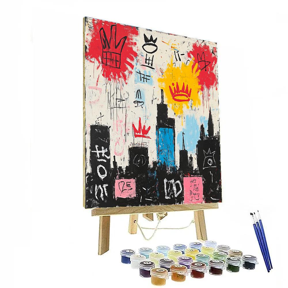 Jean-Michel Basquiat Inspired Urban Dreams paint by color