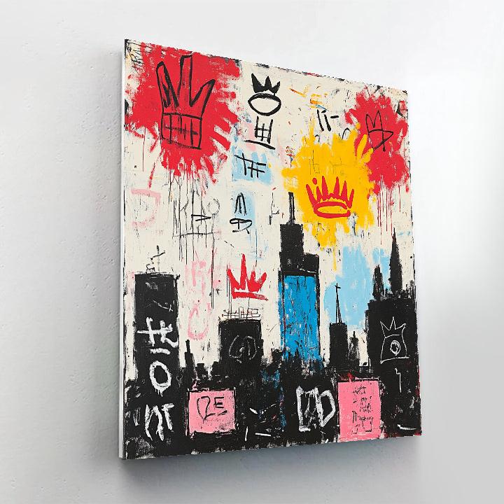 Jean-Michel Basquiat Inspired Urban Dreams paint by color
