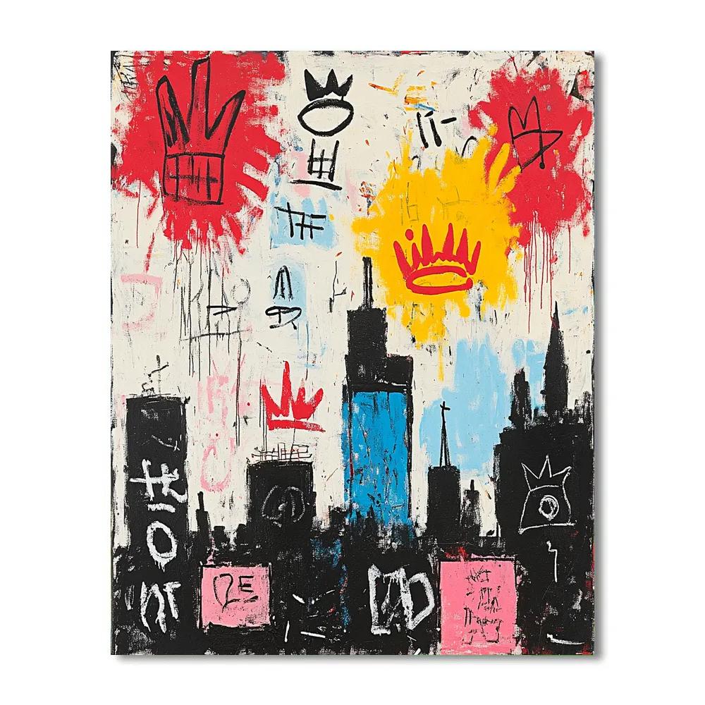 Jean-Michel Basquiat Inspired Urban Dreams paint by color