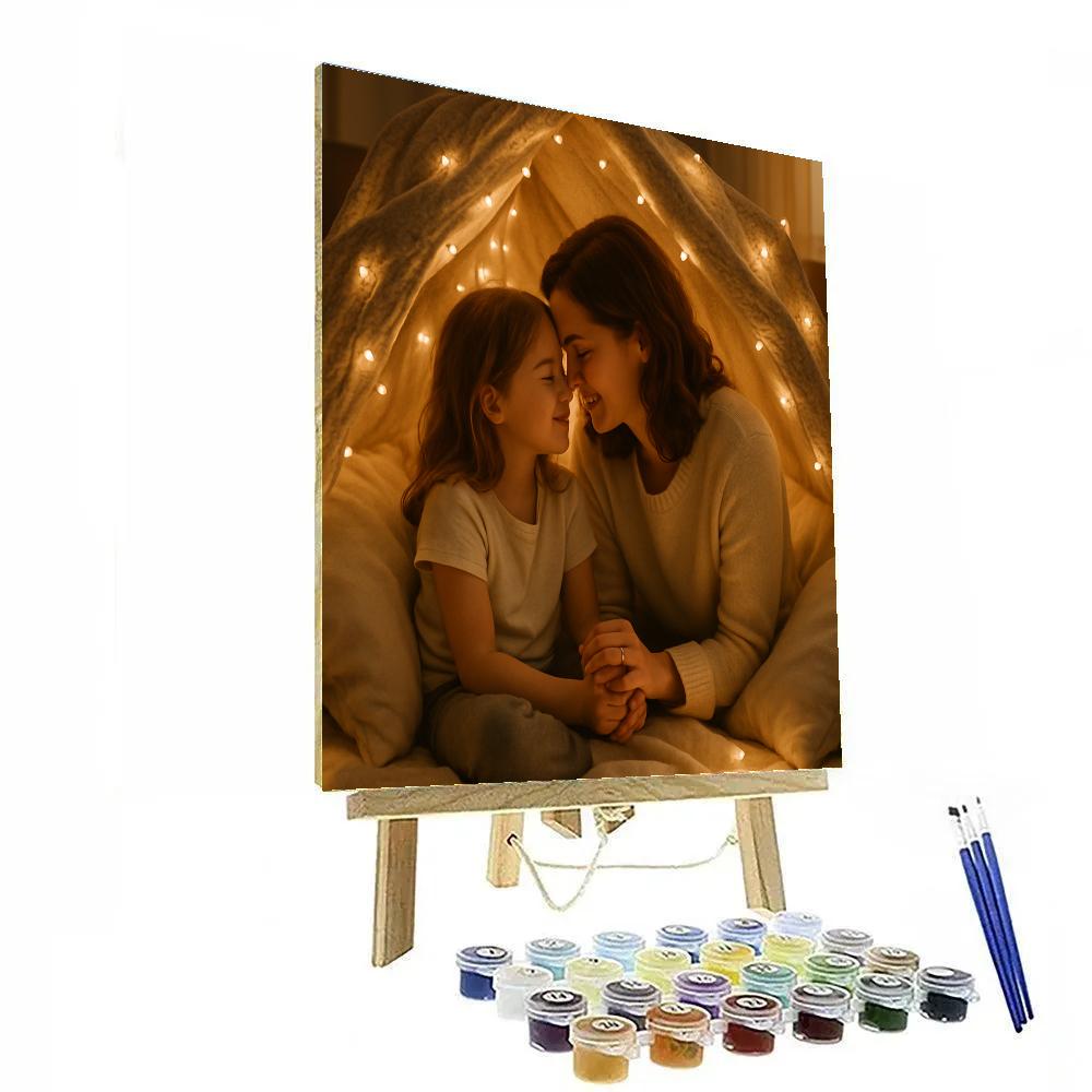 Cuddle Under A Blanket Fort DIY paint by numbers