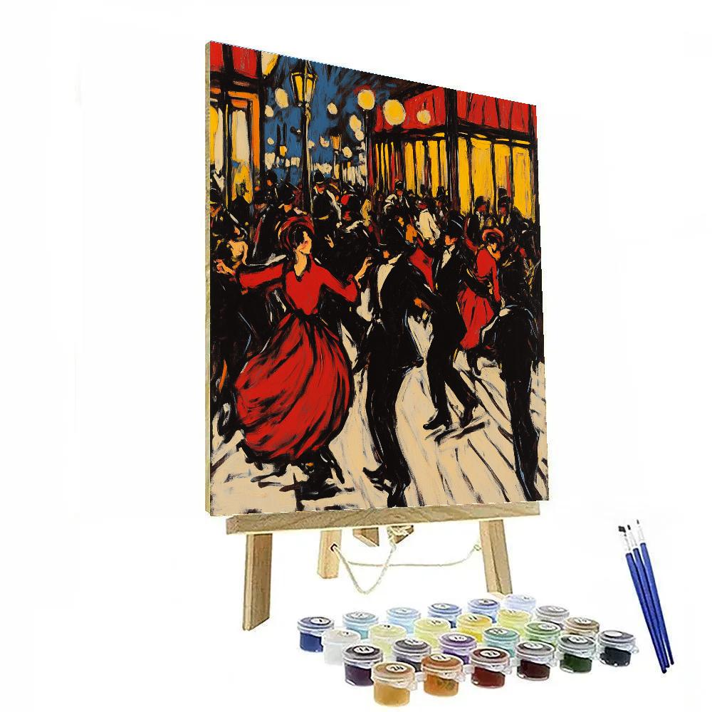 Henri De Toulouse-Lautrec Inspired Jazz Night paint by color