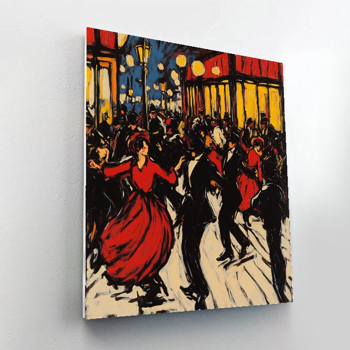 Henri De Toulouse-Lautrec Inspired Jazz Night paint by color