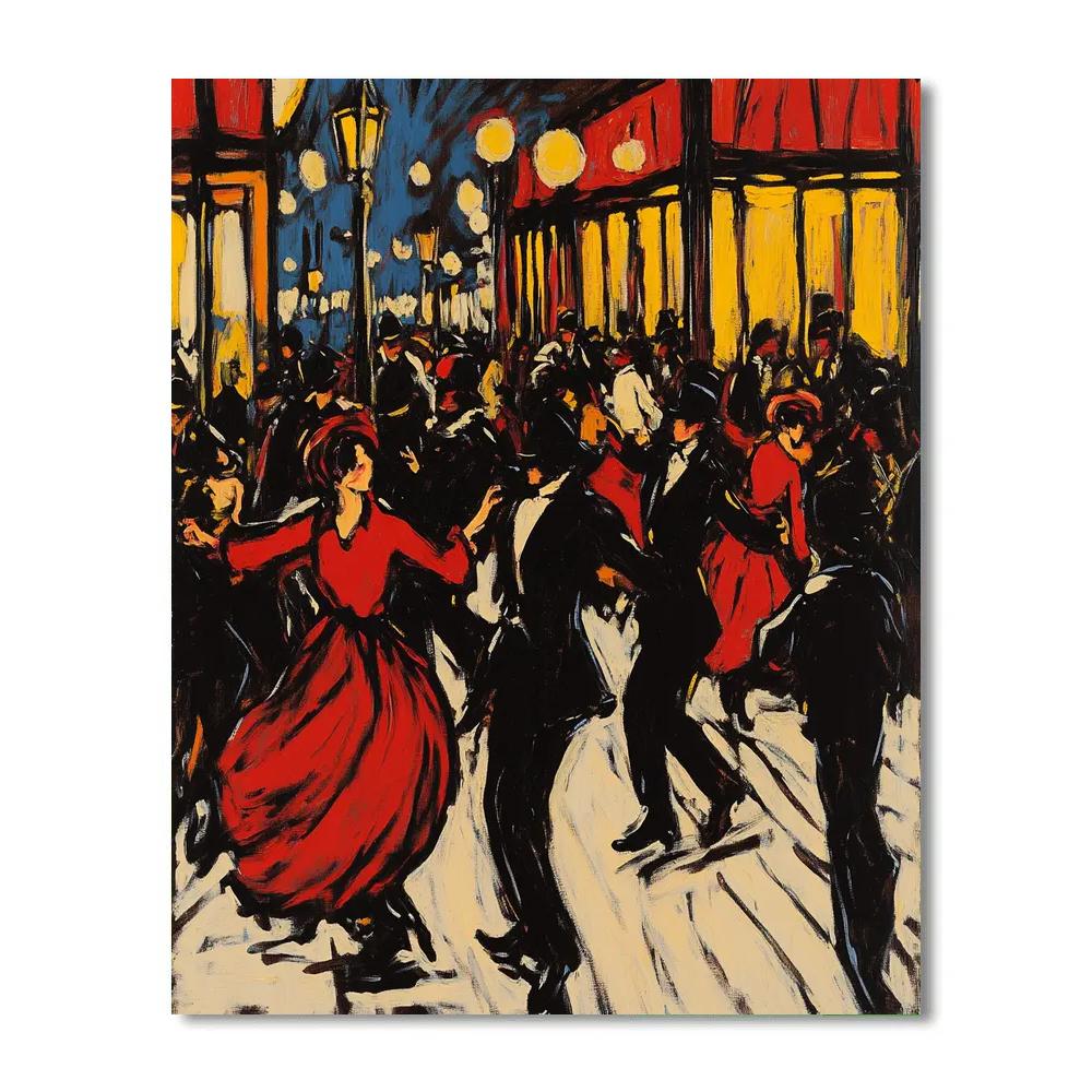 Henri De Toulouse-Lautrec Inspired Jazz Night paint by color