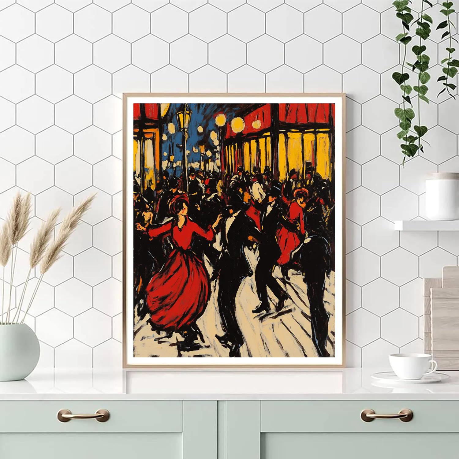 Henri De Toulouse-Lautrec Inspired Jazz Night paint by color