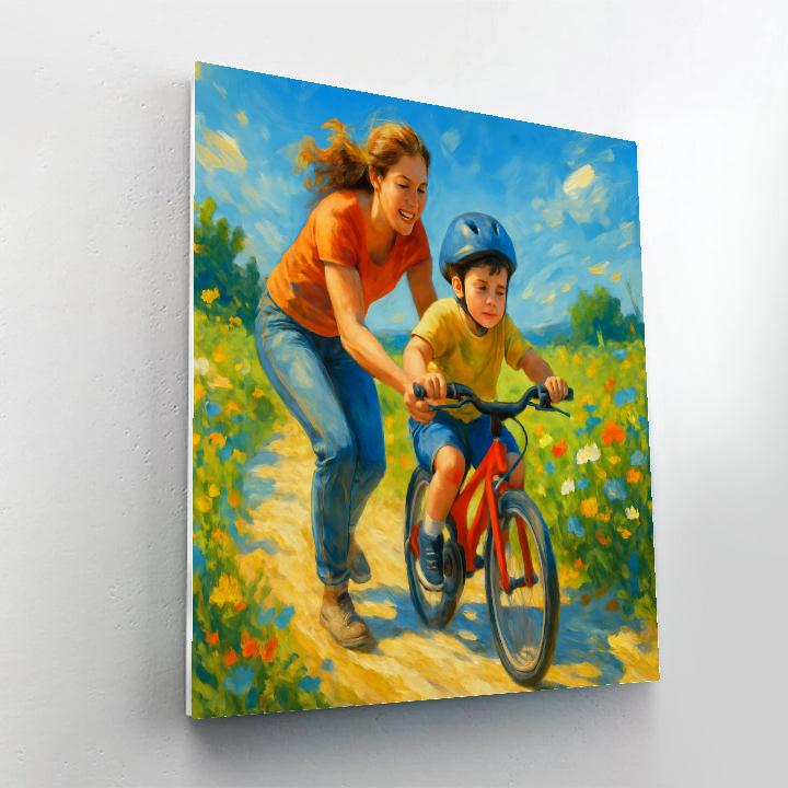 Bicycle Ride Through Meadows Painting by numbers kit