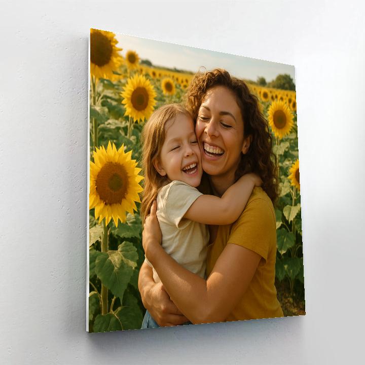 Sunflower Field Hug DIY paint by numbers