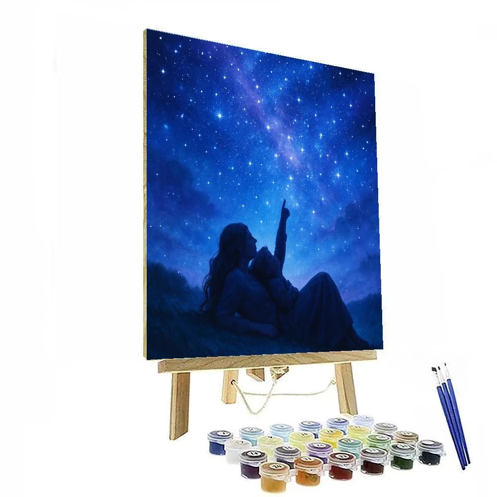 Mother And Child Stargazing Numbered painting kits
