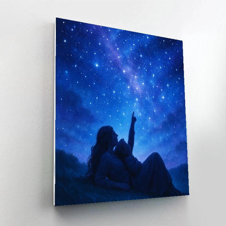 Mother And Child Stargazing Numbered painting kits