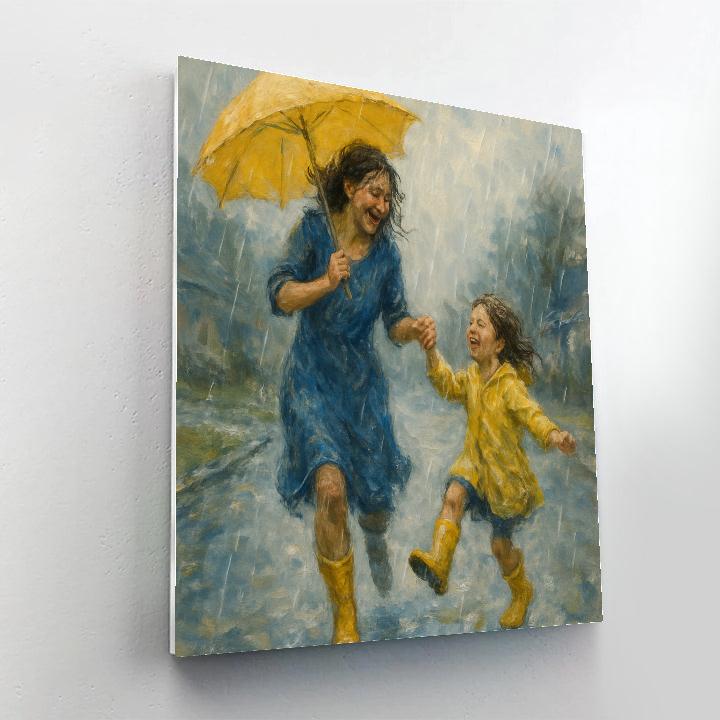 Raindrop Dancing Together paint by numbers
