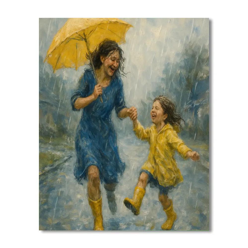 Raindrop Dancing Together paint by numbers