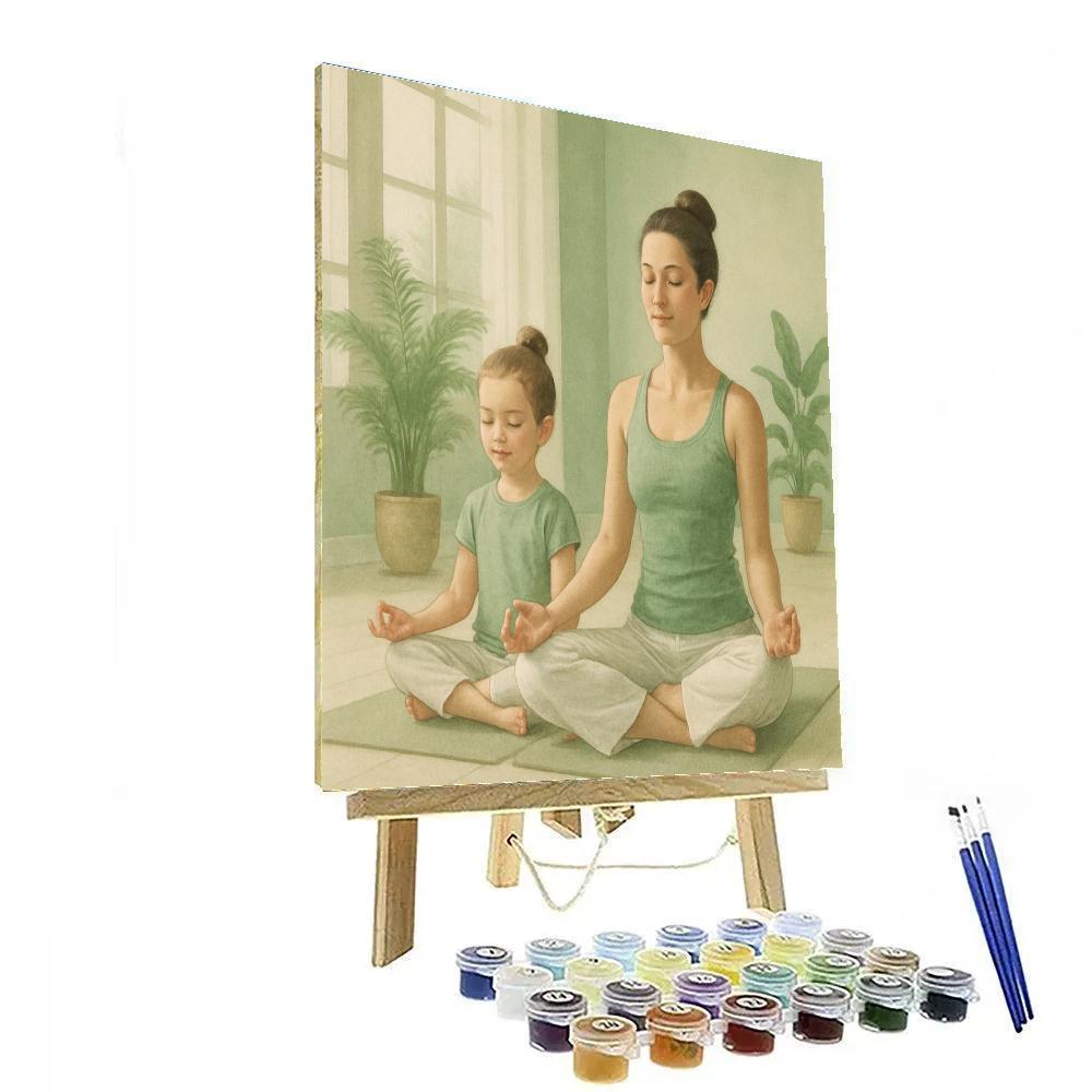 Mother And Child Yoga Harmony paint by color