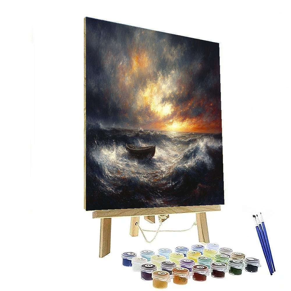 William Turner Inspired Ocean Storm painting number kit