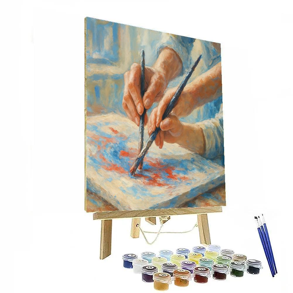 Mother’s Hands Guiding Painting Numbered painting kits