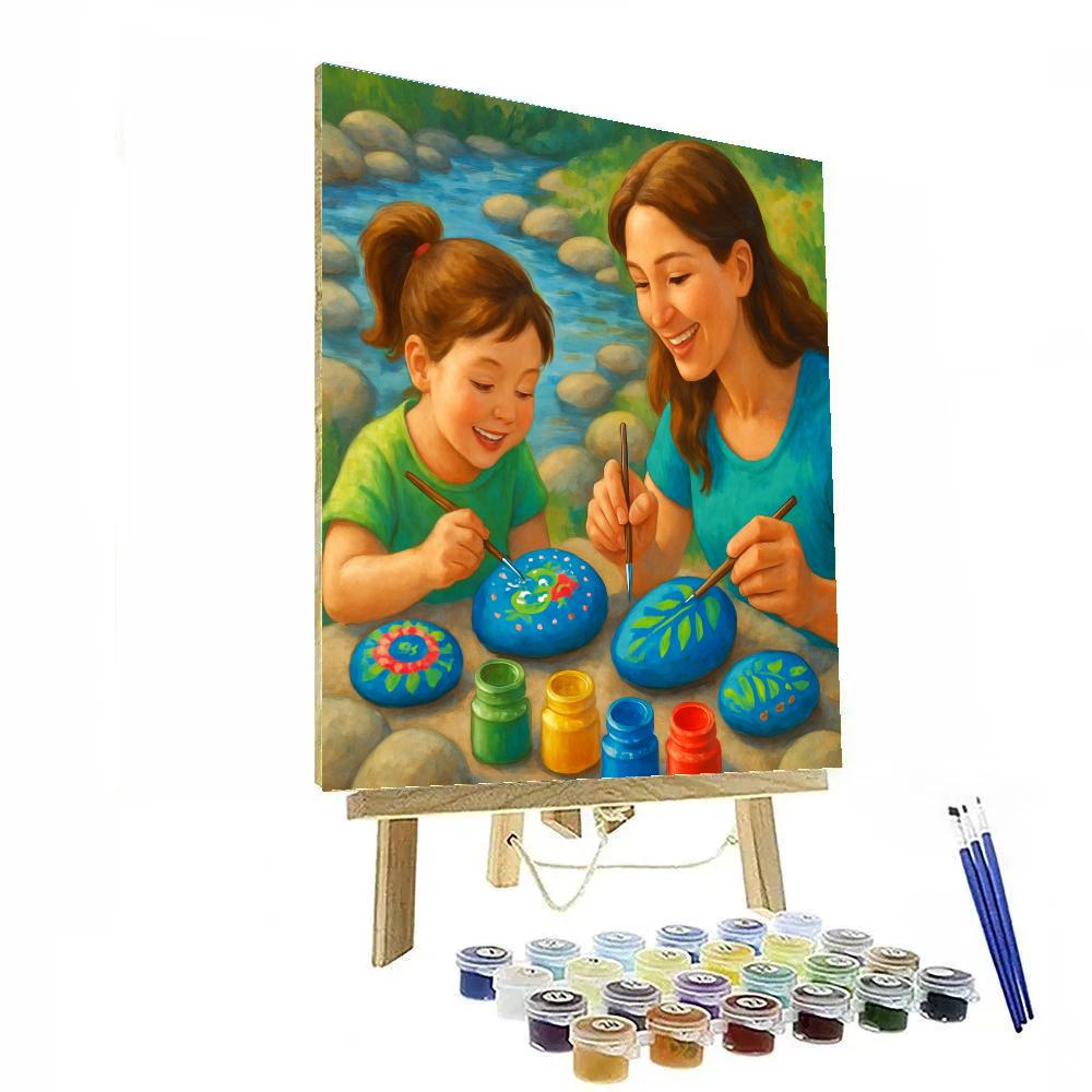 Mother And Child Painting Rocks Number painting