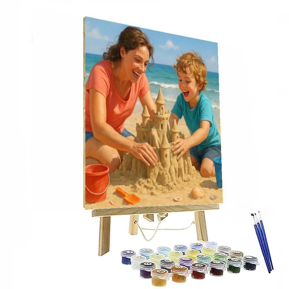 Building Sandcastles Together Painting by numbers kit