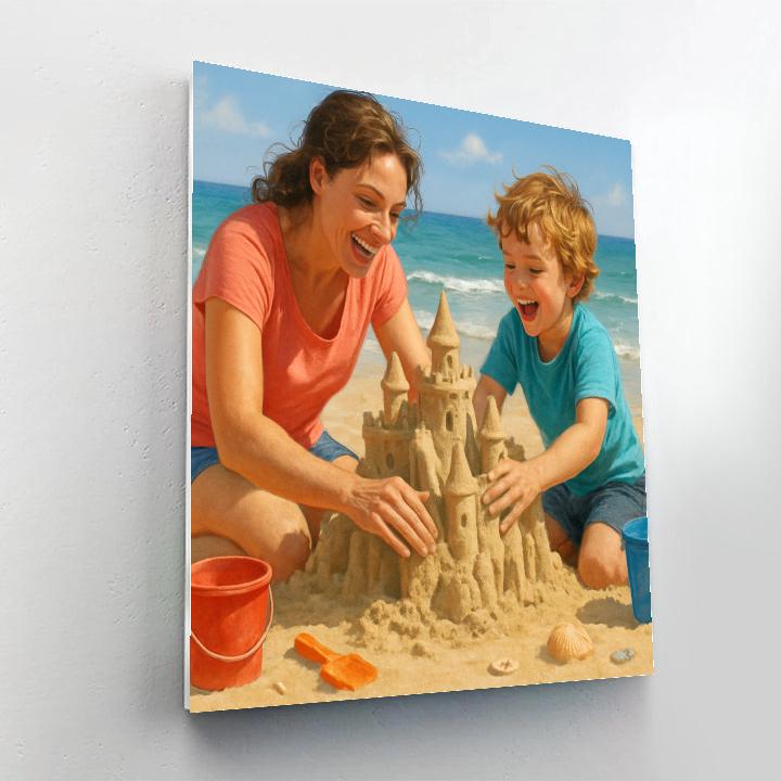 Building Sandcastles Together Painting by numbers kit