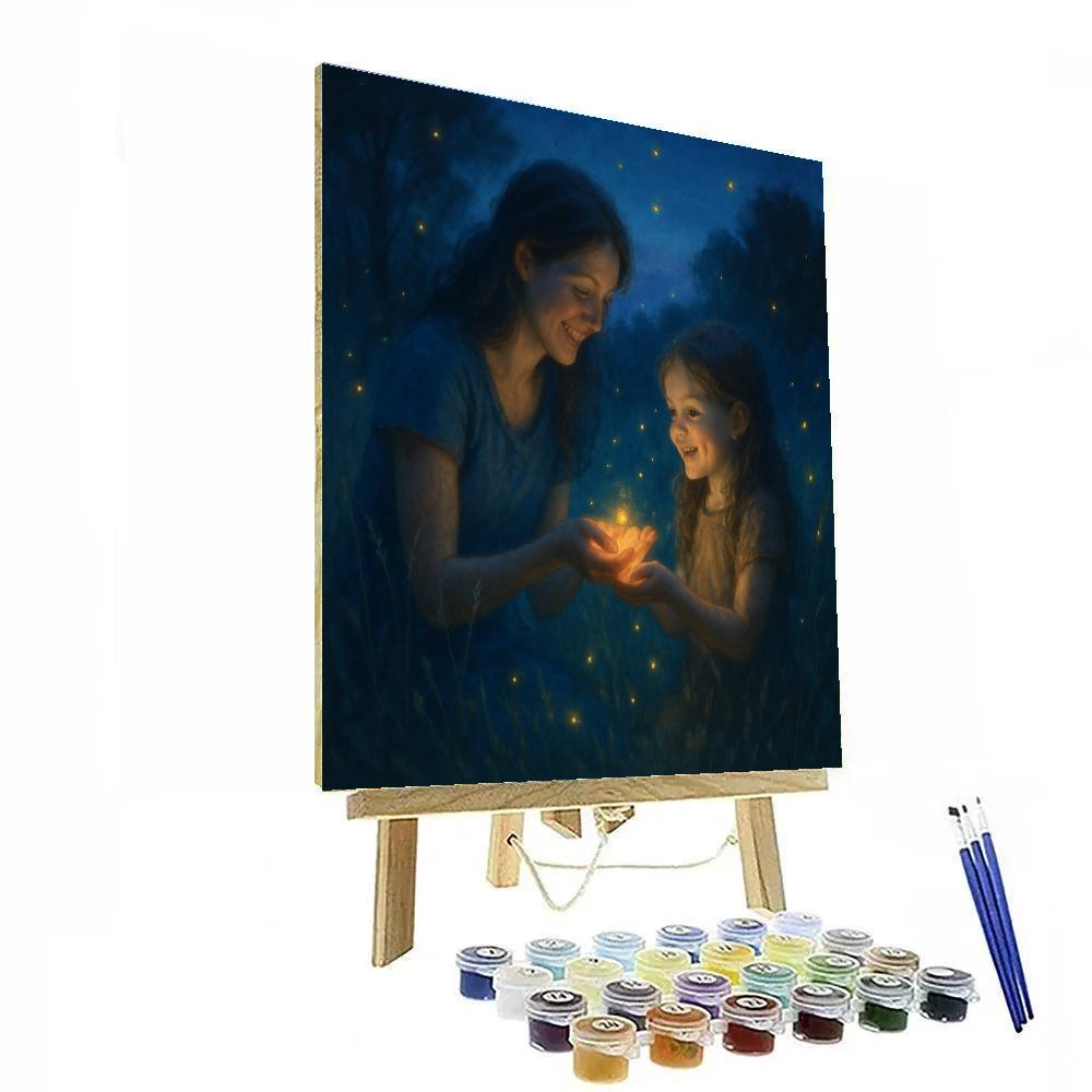 Catching Fireflies At Twilight Numbered painting kits
