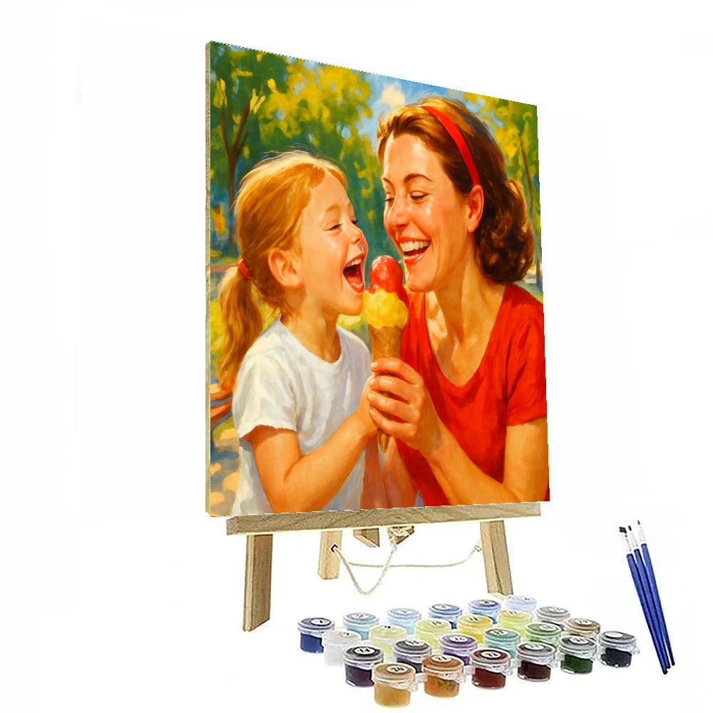 Sharing An Ice Cream Cone paint by numbers