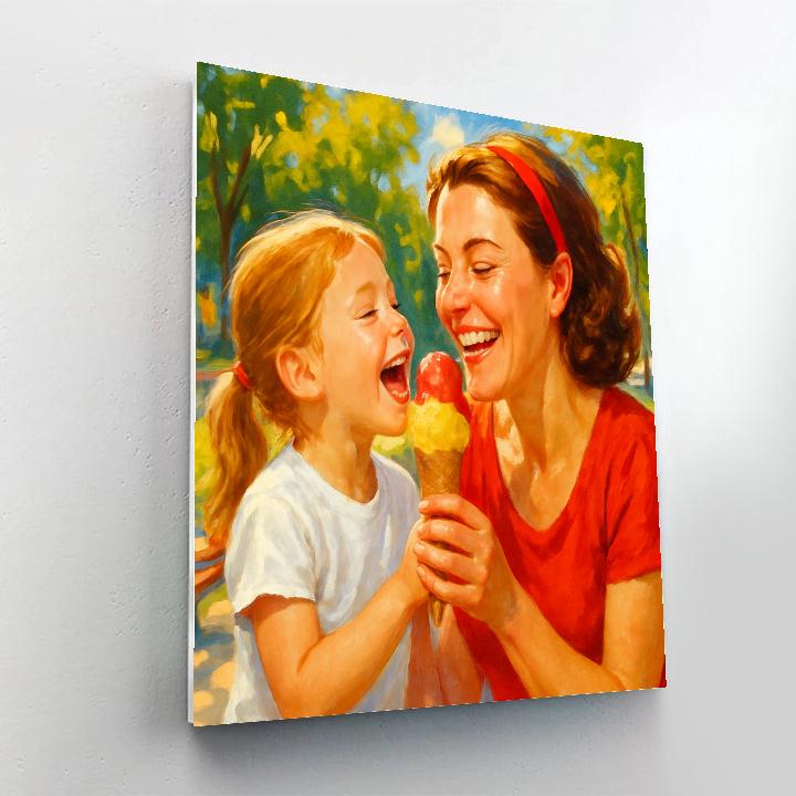 Sharing An Ice Cream Cone paint by numbers